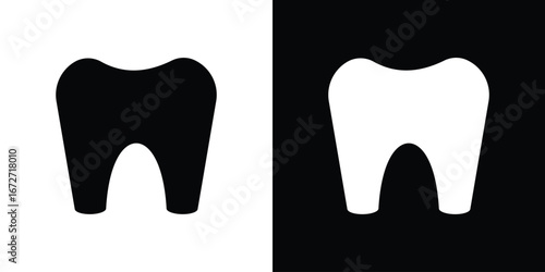 Teeth icon flat stock illustrations set