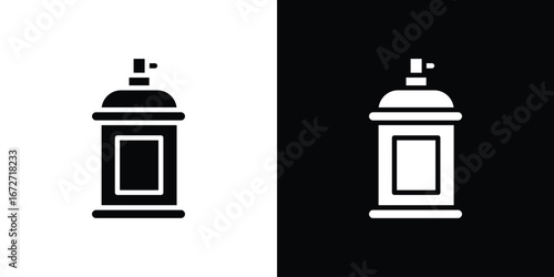 Spray can icon flat stock illustrations set