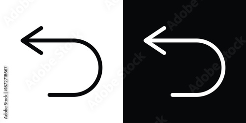 Send back icon flat stock illustrations set