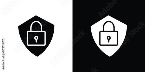 Security icon flat stock illustrations set