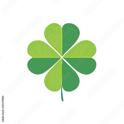 Four-leaf clover illustration, St. Patrick's Day symbol