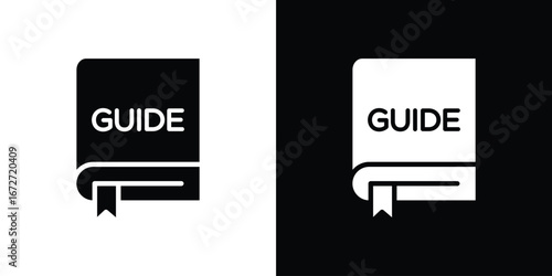 Guide icon flat stock illustrations set