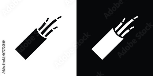 Electric cable icon flat stock illustrations set