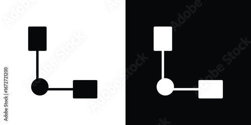 Diagram nested icon flat stock illustrations set