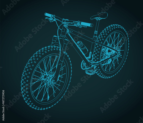 Fat bike MTB illustration