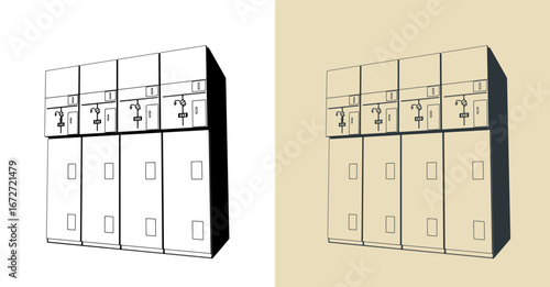 High voltage ring main unit switchgear