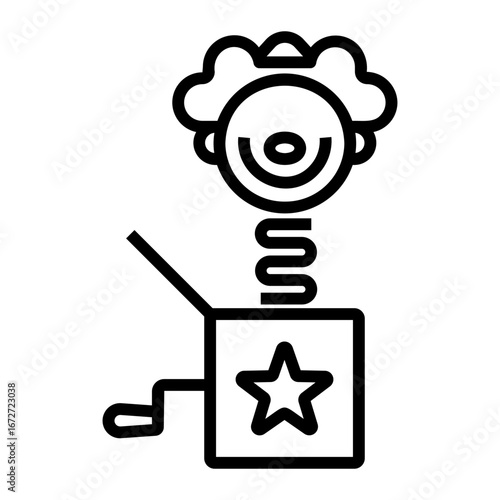clown Line Icon
