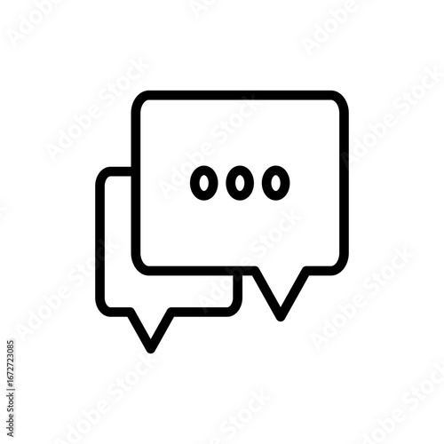 Chat icon symbol for apps and websites. speech bubble sign and symbol. comment icon. message