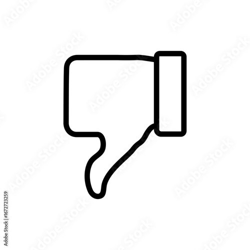 Dislike icon vector. dislike sign and symbol. Hand with thumb down