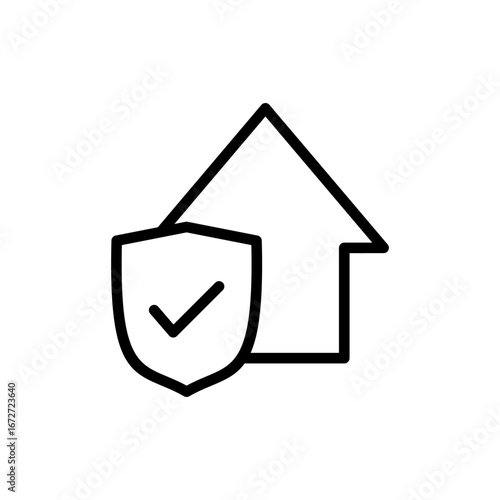 home insurance icon symbol for apps and websites. home protection sign and symbol