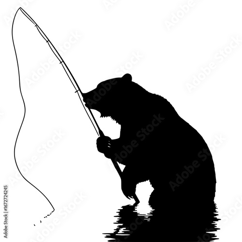 silhouette of a bear