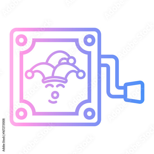 clown Line Gradient Icon