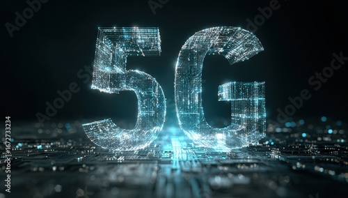 Digital 5G network graphic