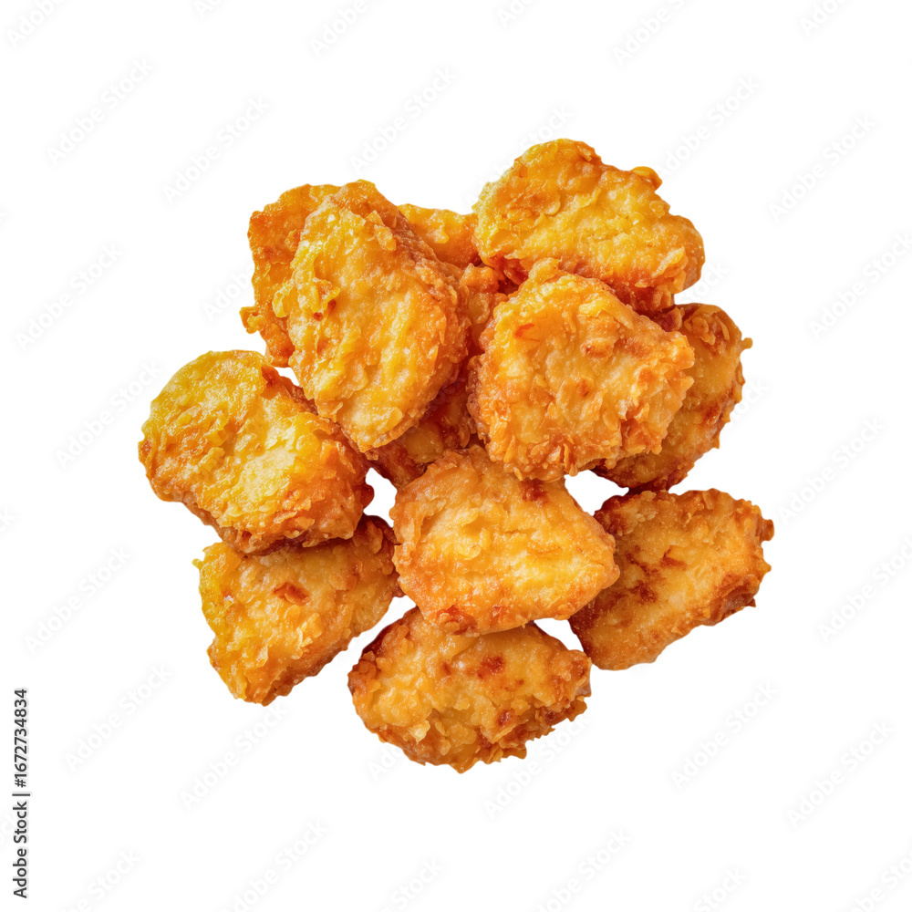 Chicken Nuggets Isolated on Transparent Background. Chicken Nuggets Isolated on Transparent Background.