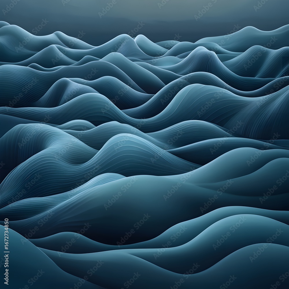 Obraz premium Abstract Blue Wave Pattern Background Texture Design