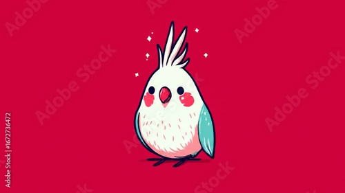 Cute cartoon bird illustration