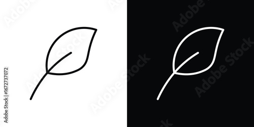 Leaf icon vector illustration for app ui.