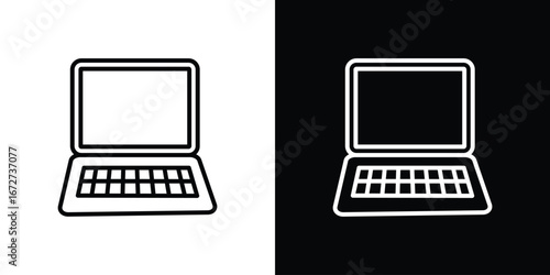 Laptop icon vector illustration for app ui.