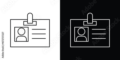 ID badge icon vector illustration for app ui.