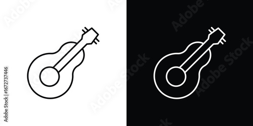Guitar icon vector illustration for app ui.