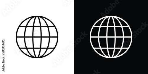 Globe icon vector illustration for app ui.
