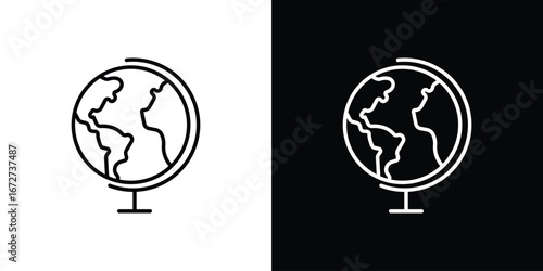 Globe icon vector illustration for app ui.
