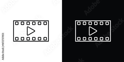 Film icon vector illustration for app ui.