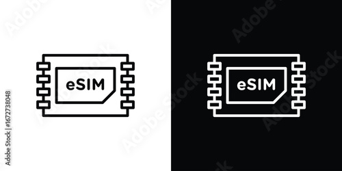 ESIM icon vector illustration for app ui.