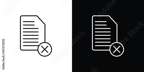 Delete Document icon vector illustration for app ui.
