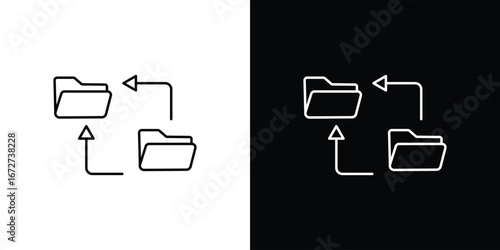 Data transfer icon vector illustration for app ui.