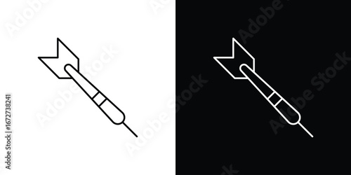 Dart icon vector illustration for app ui.