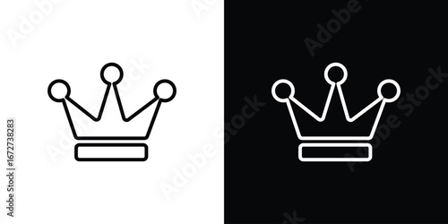 Crown icon vector illustration for app ui.