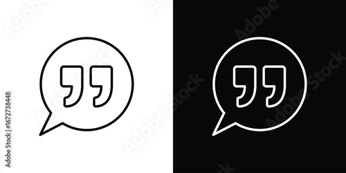 Comment quote icon vector illustration for app ui.