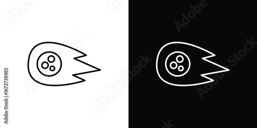 Comet icon vector illustration for app ui.