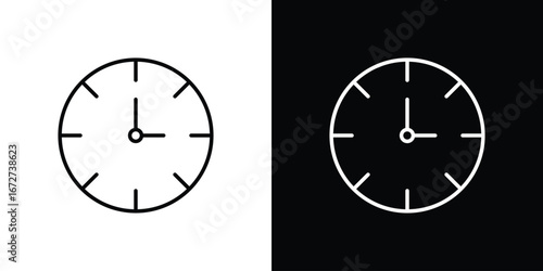 Clock two icon vector illustration for app ui.