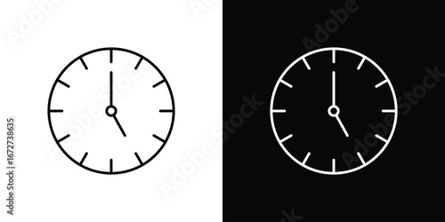 Clock-five icon vector illustration for app ui.