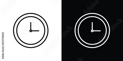 Clock icon vector illustration for app ui.