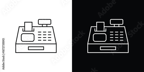 Cash register icon vector illustration for app ui.