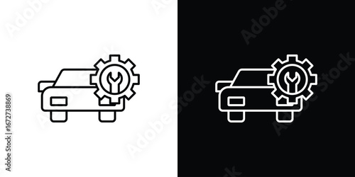 Car mechanic icon vector illustration for app ui.