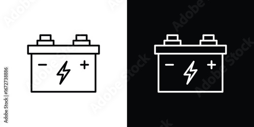 Car battery icon vector illustration for app ui.