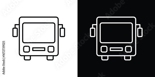 Bus icon vector illustration for app ui.