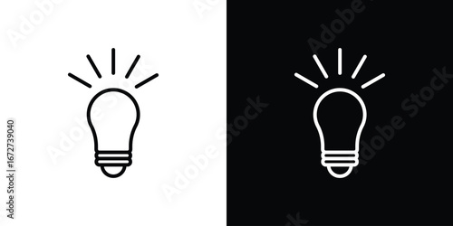 Bulb icon vector illustration for app ui.