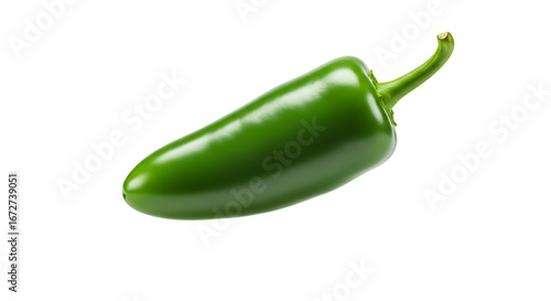 green jalapenõ pepper isolated