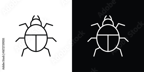Bug icon vector illustration for app ui.