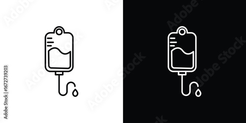 Blood transfusion icon vector illustration for app ui.