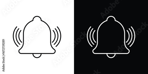 Bell ring icon vector illustration for app ui.