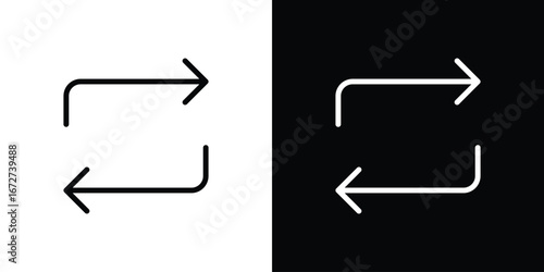 Arrows repeat icon vector illustration for app ui.