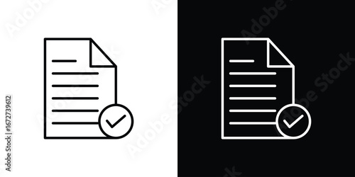 Accept document icon vector illustration for app ui.
