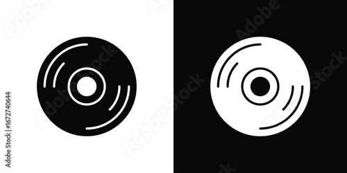 Vinyl icon symbol sign vector design