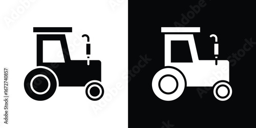 Tractor icon symbol sign vector design